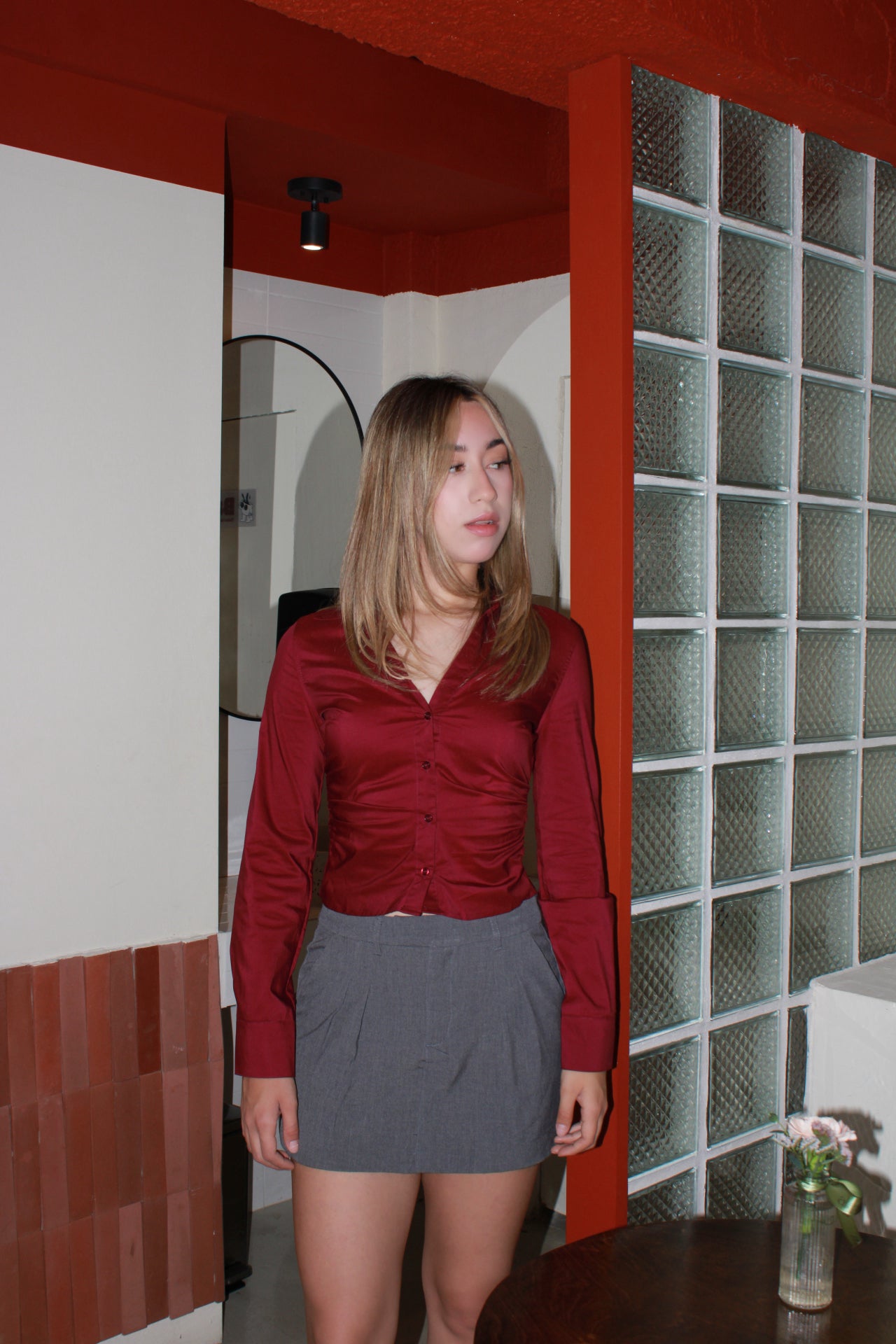 Blusa, guinda #11425
