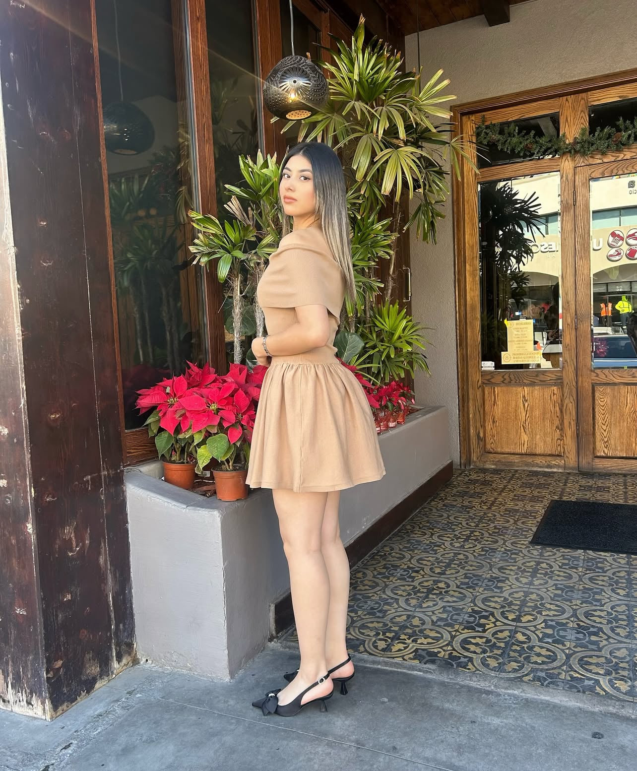 Vestido off shoulder globo #10722