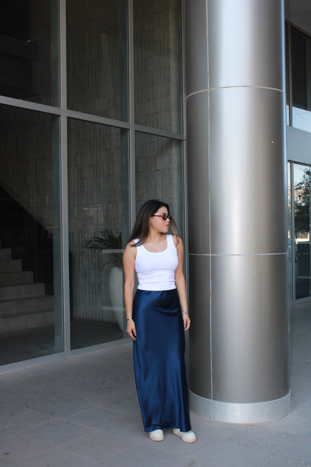 Falda, azul marino. #11434