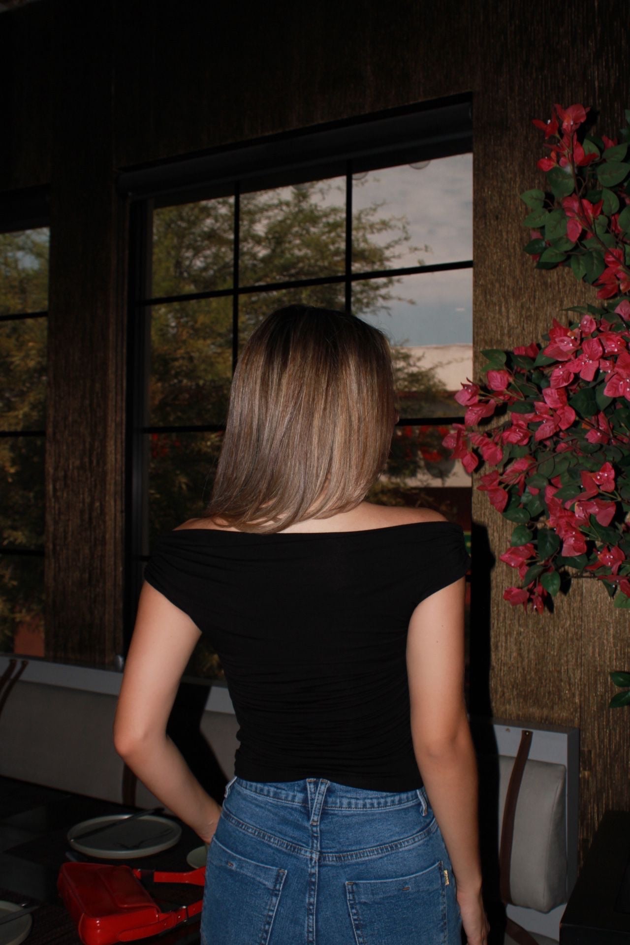 Blusa negra, Off Shoulder #11399