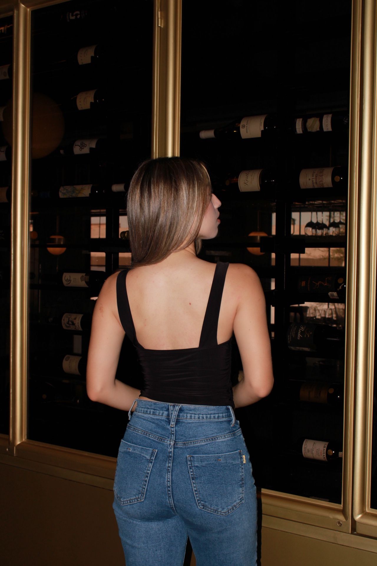 Blusa negra, licra #11397
