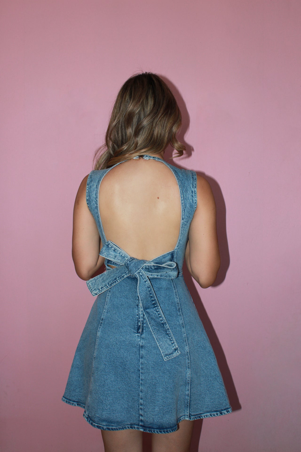 Vestido de mezclilla clara corte A #11342