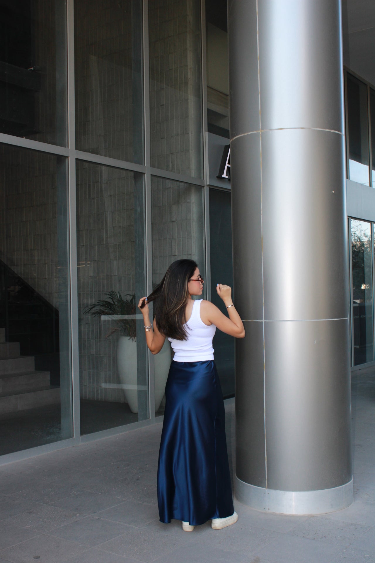 Falda, azul marino. #11434