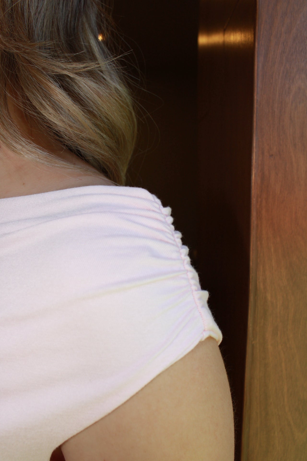 Blusa de hombros asimétrico rosita #11176