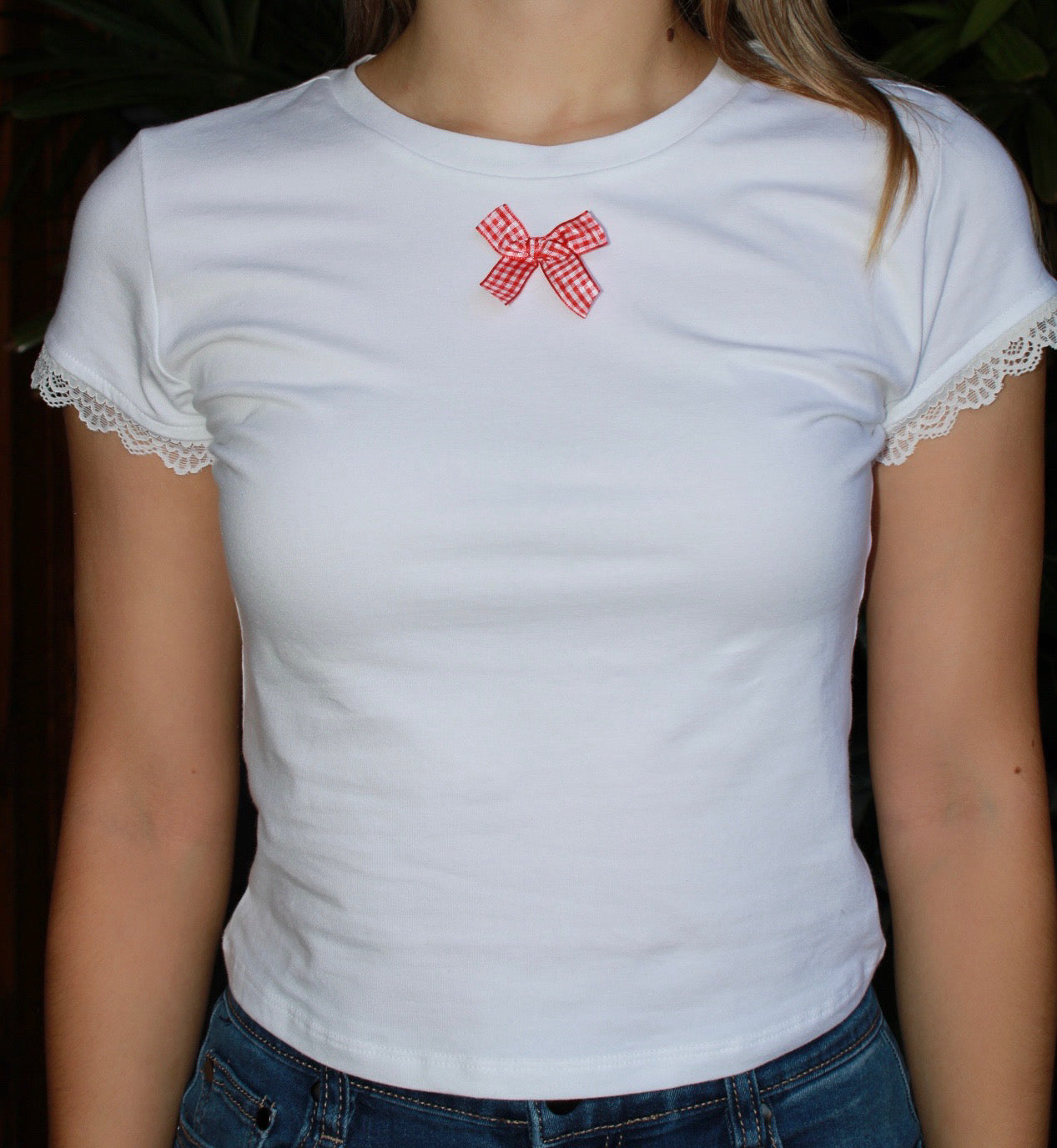 Camiseta de moñito rojo #11488