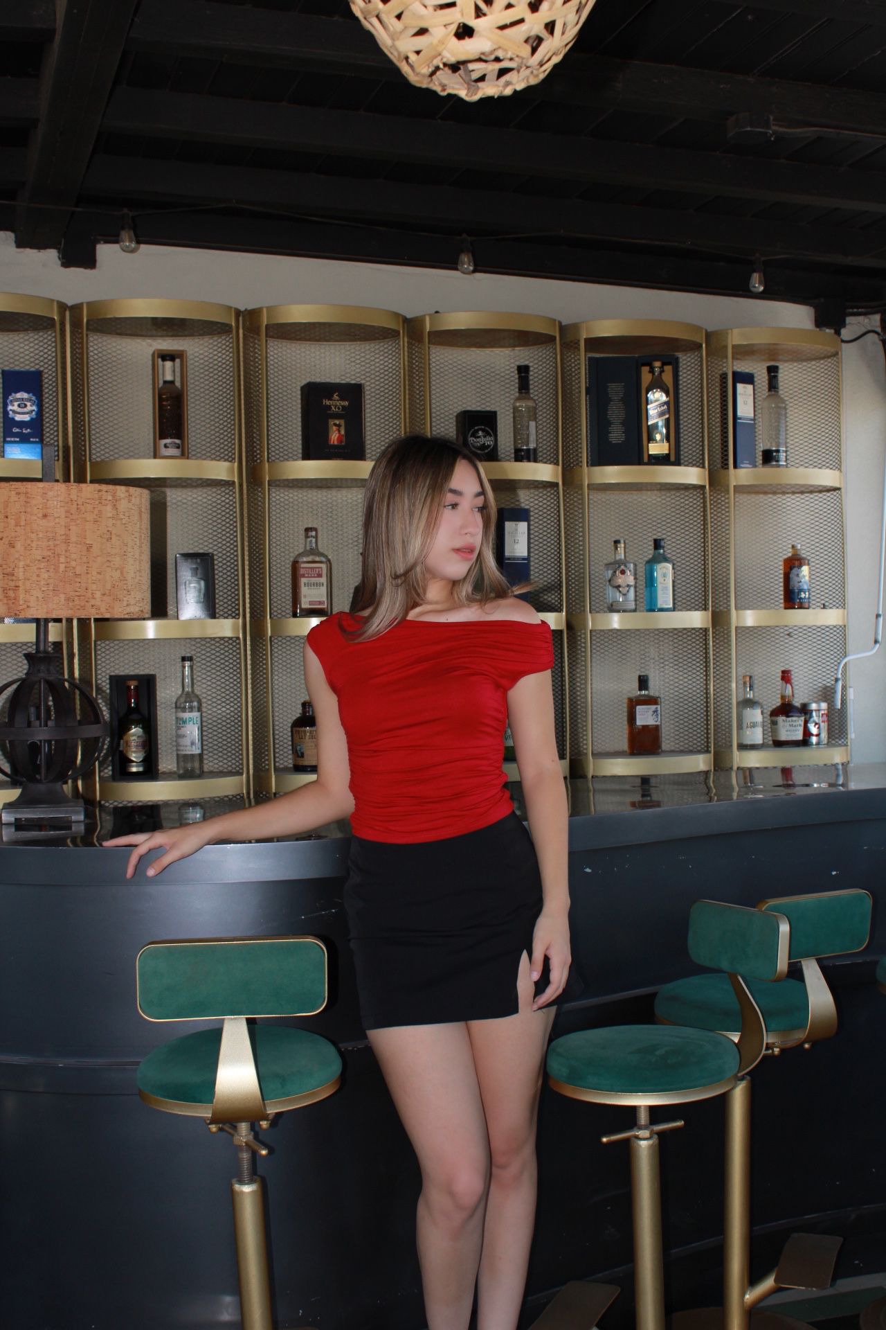 Blusa roja, Off Shoulder #11398