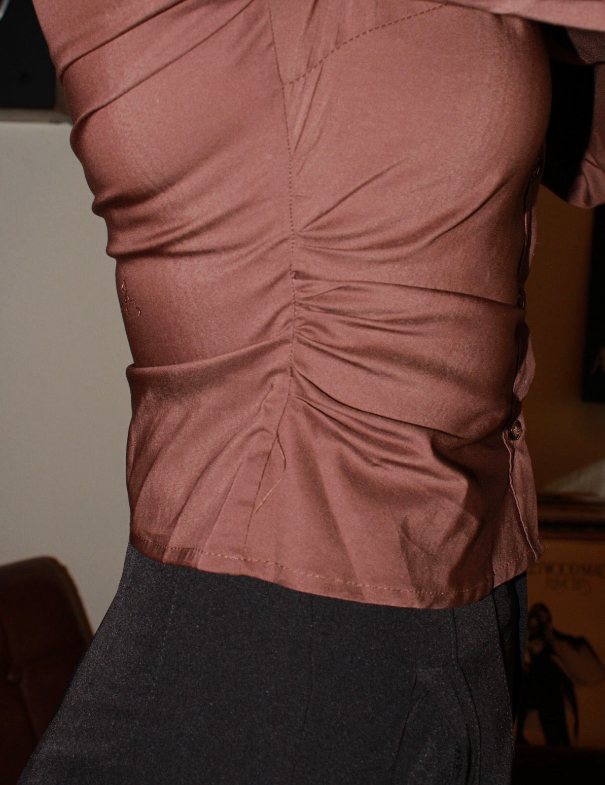 Camisa, café #11424