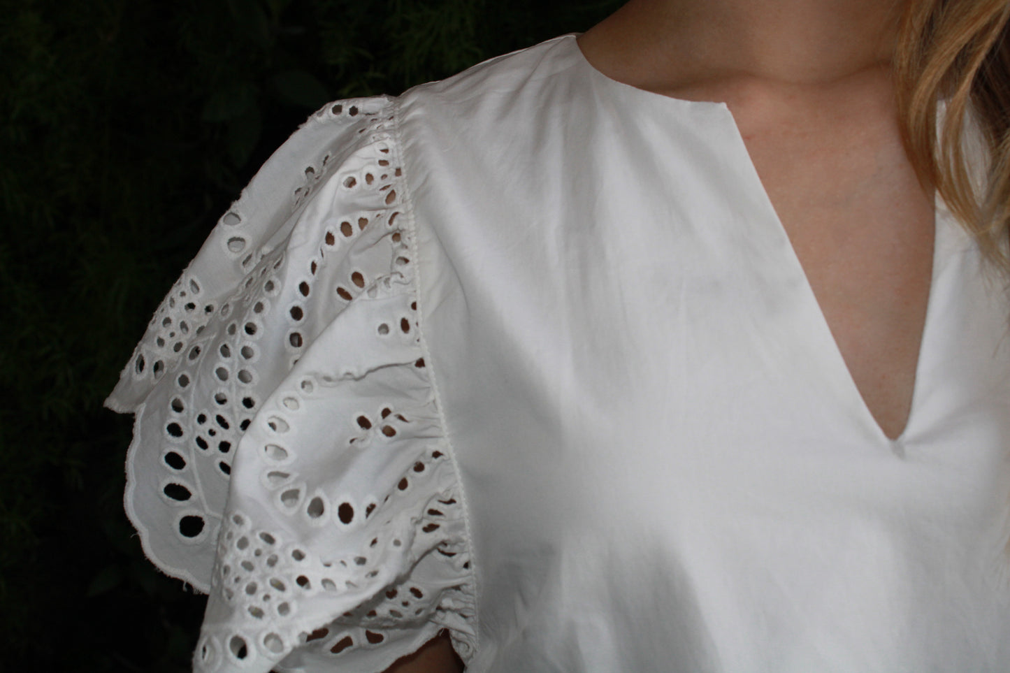 Vestido Largo Blanco con bordado #11323