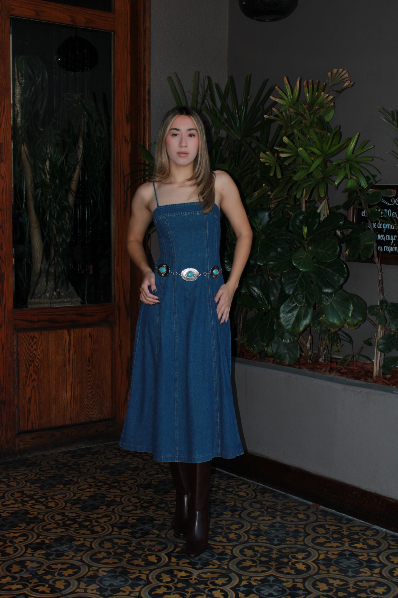 Vestido de mezclilla mini corte A #11471