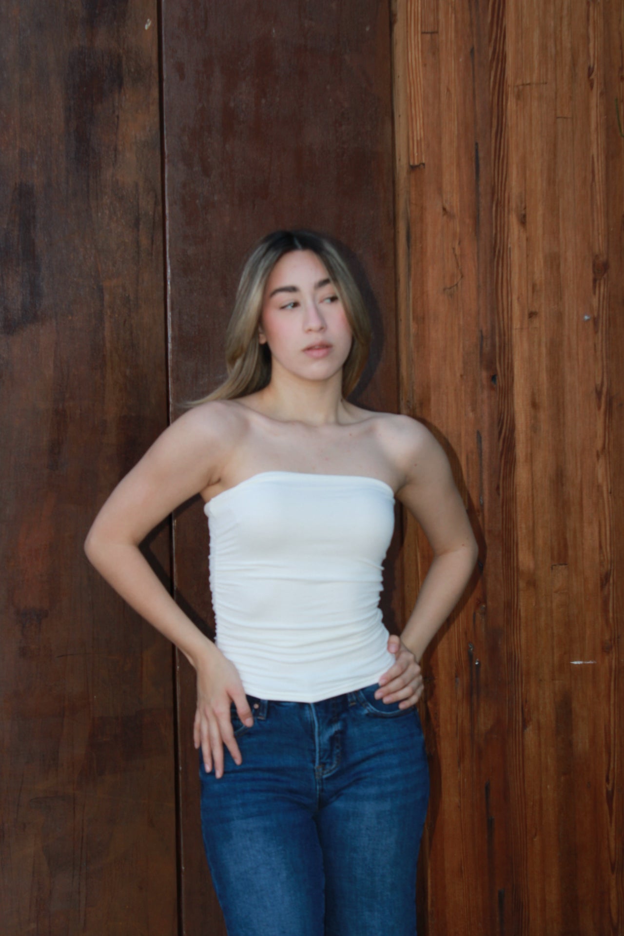Top strap less blanco #10982