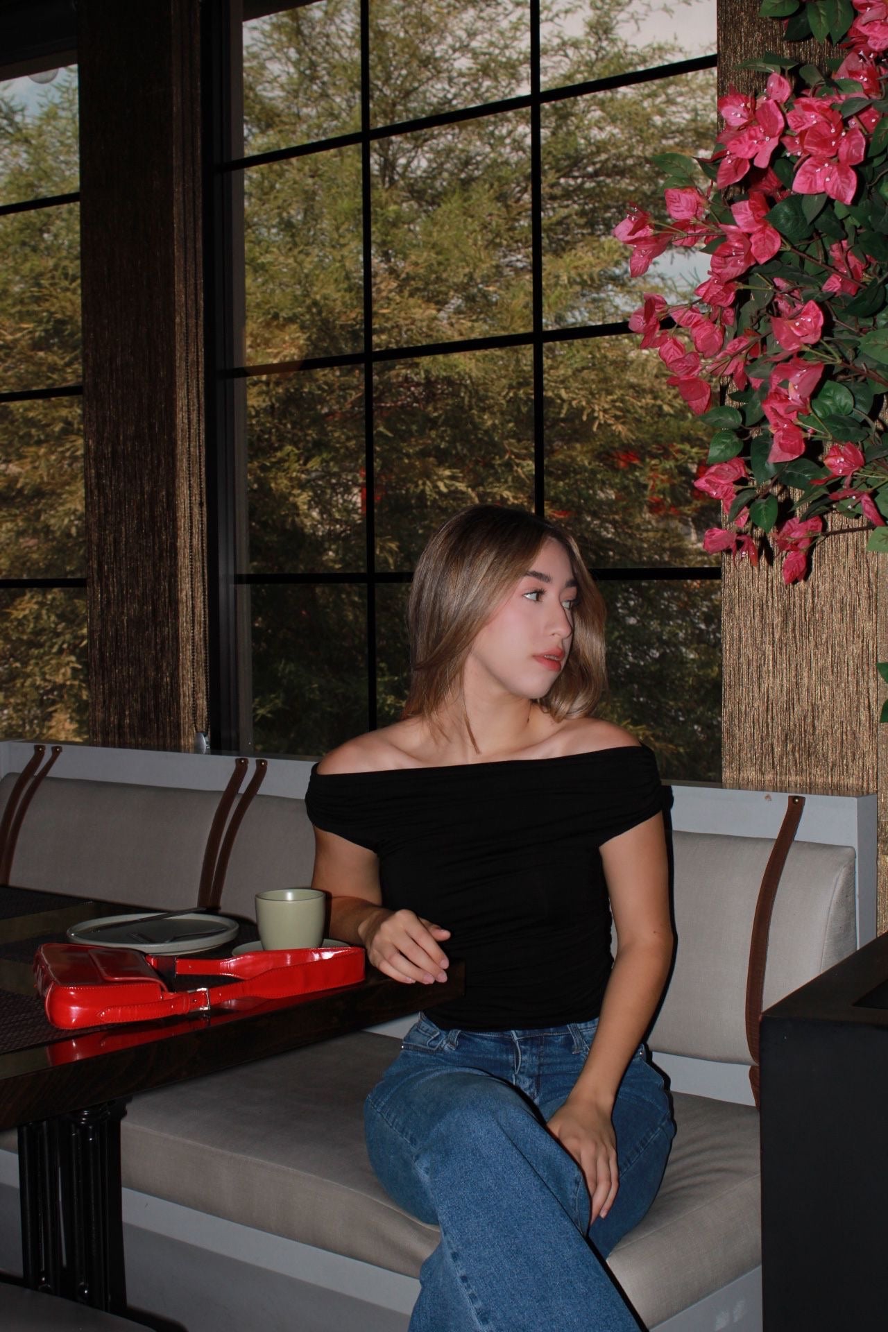 Blusa negra, Off Shoulder #11399