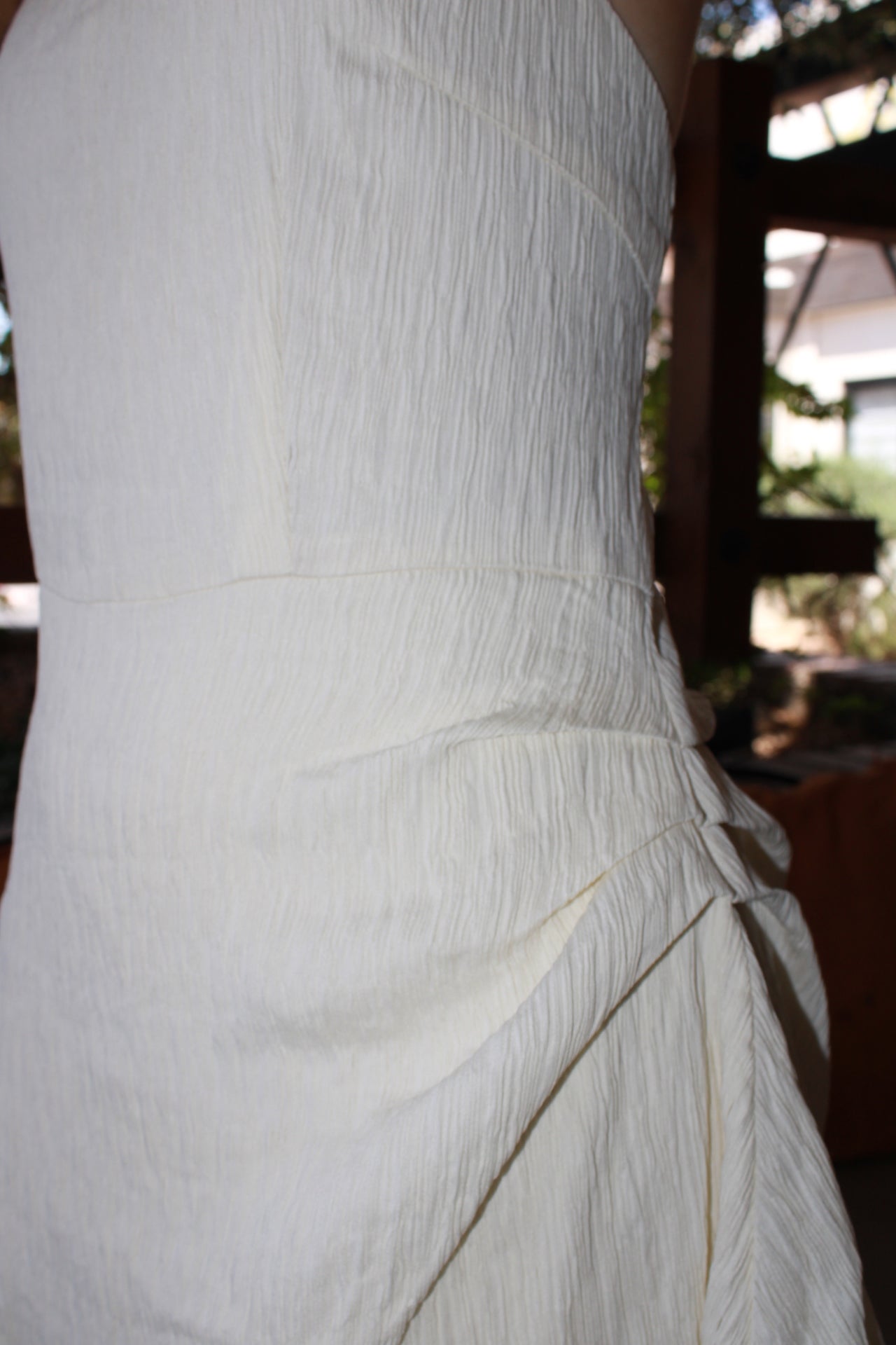 Vestido playero corto color crema #11282
