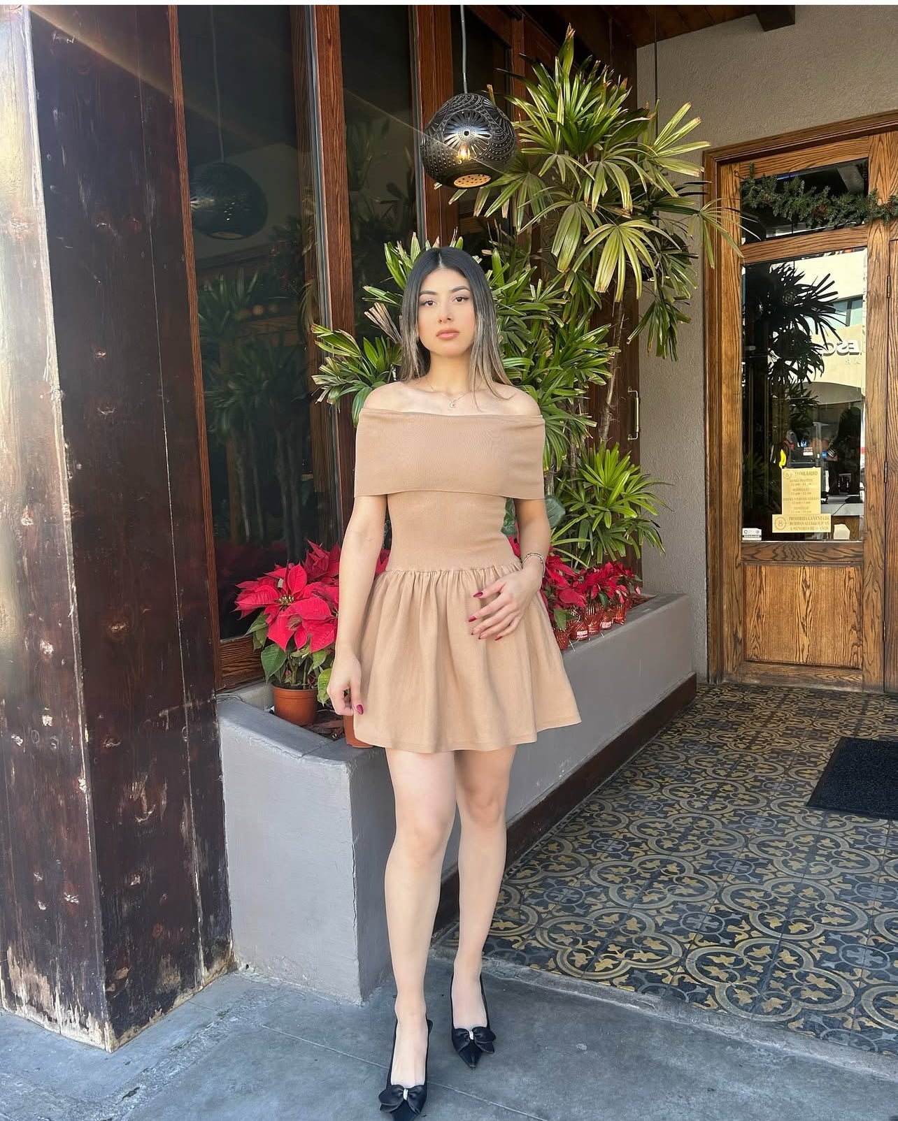 Vestido off shoulder globo #10722