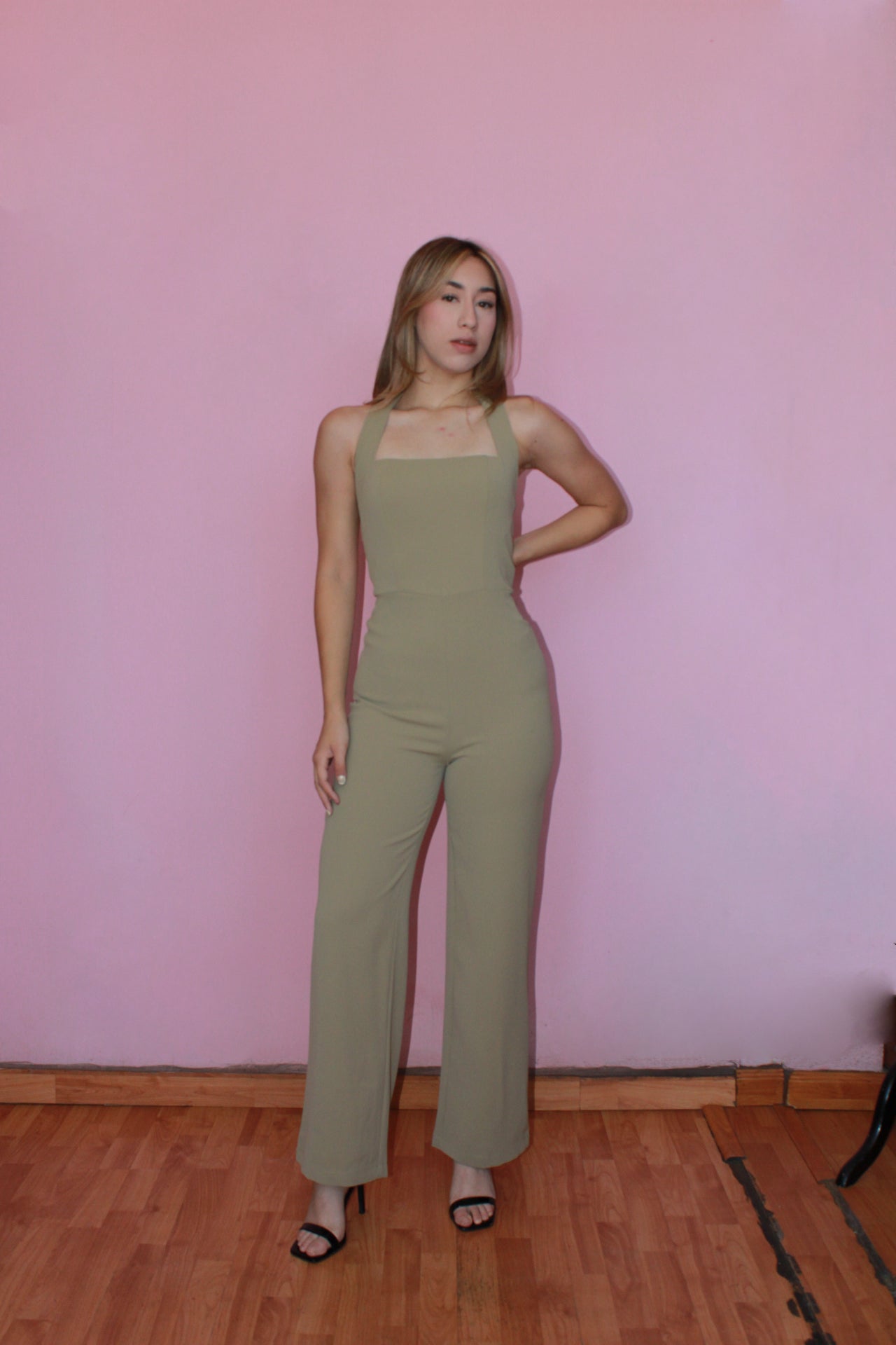 Jumpsuit verde olivo claro #11359