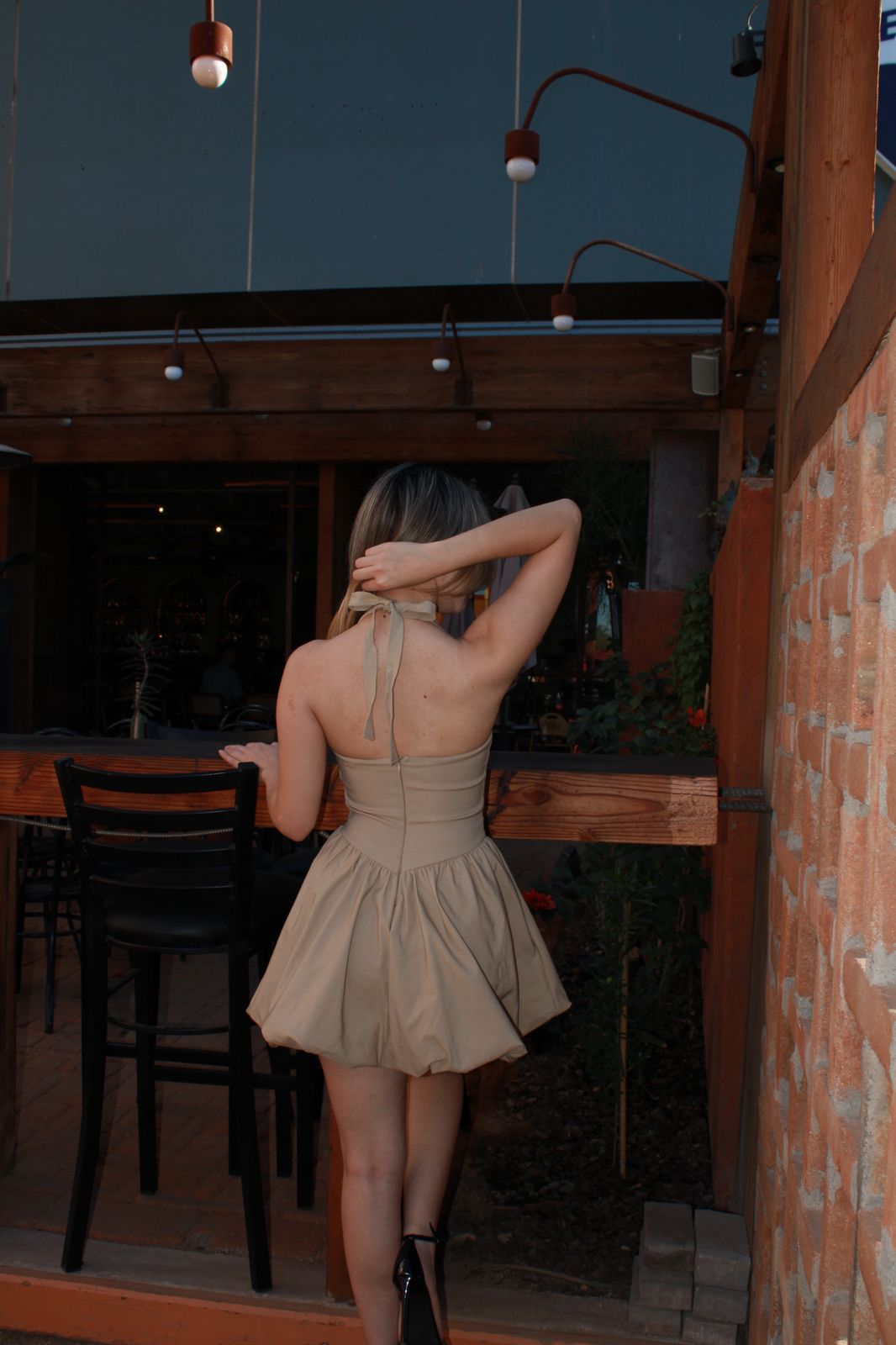 Vestido, kaki corto #10974