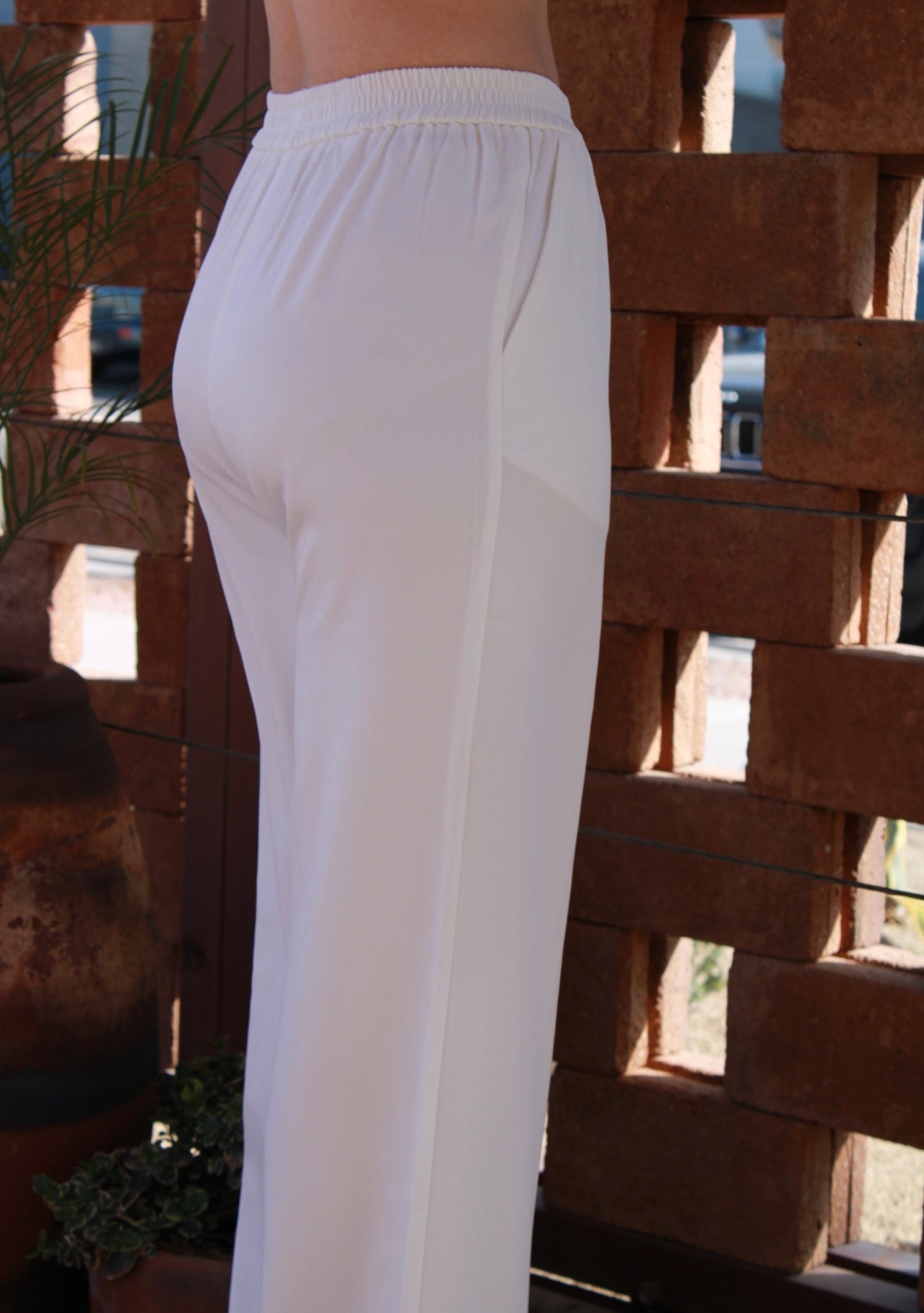 Set blanco de chaleco y pantalón #11025