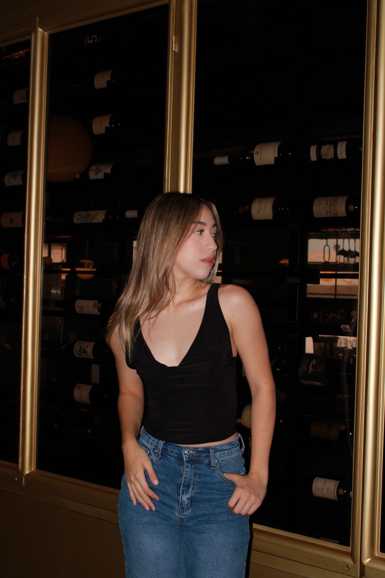 Blusa negra, licra #11397