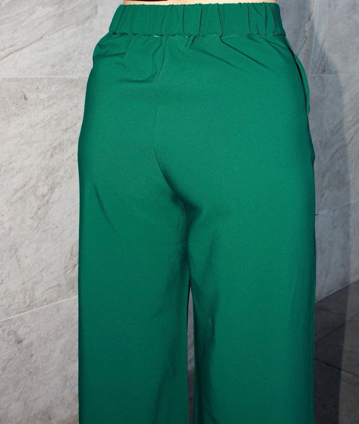 Traje verde oscuro de pantalón y saco #11586