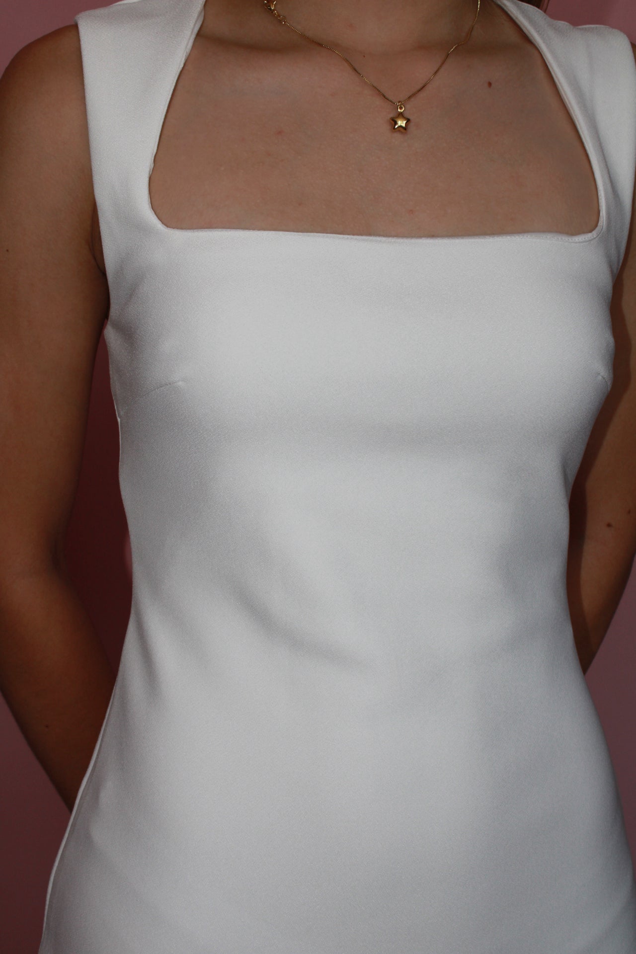 Vestido blanco corto ￼#11121