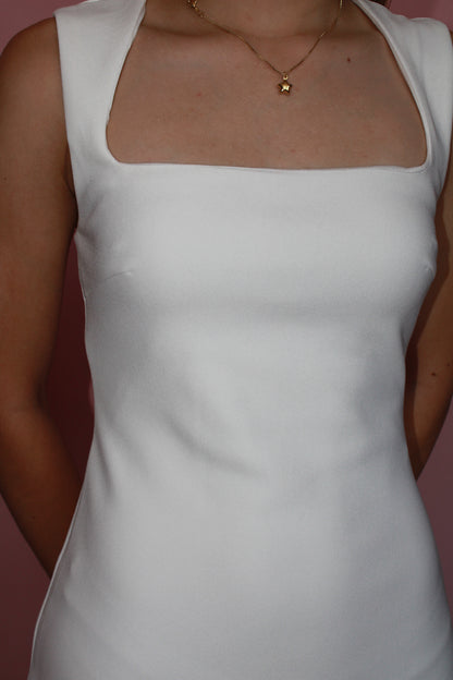Vestido blanco corto ￼#11121