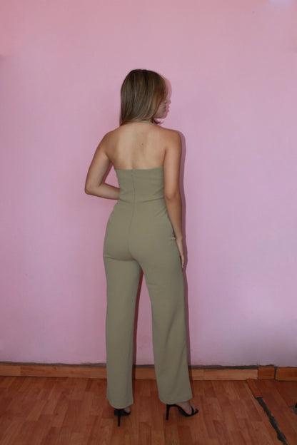 Jumpsuit verde olivo claro #11359