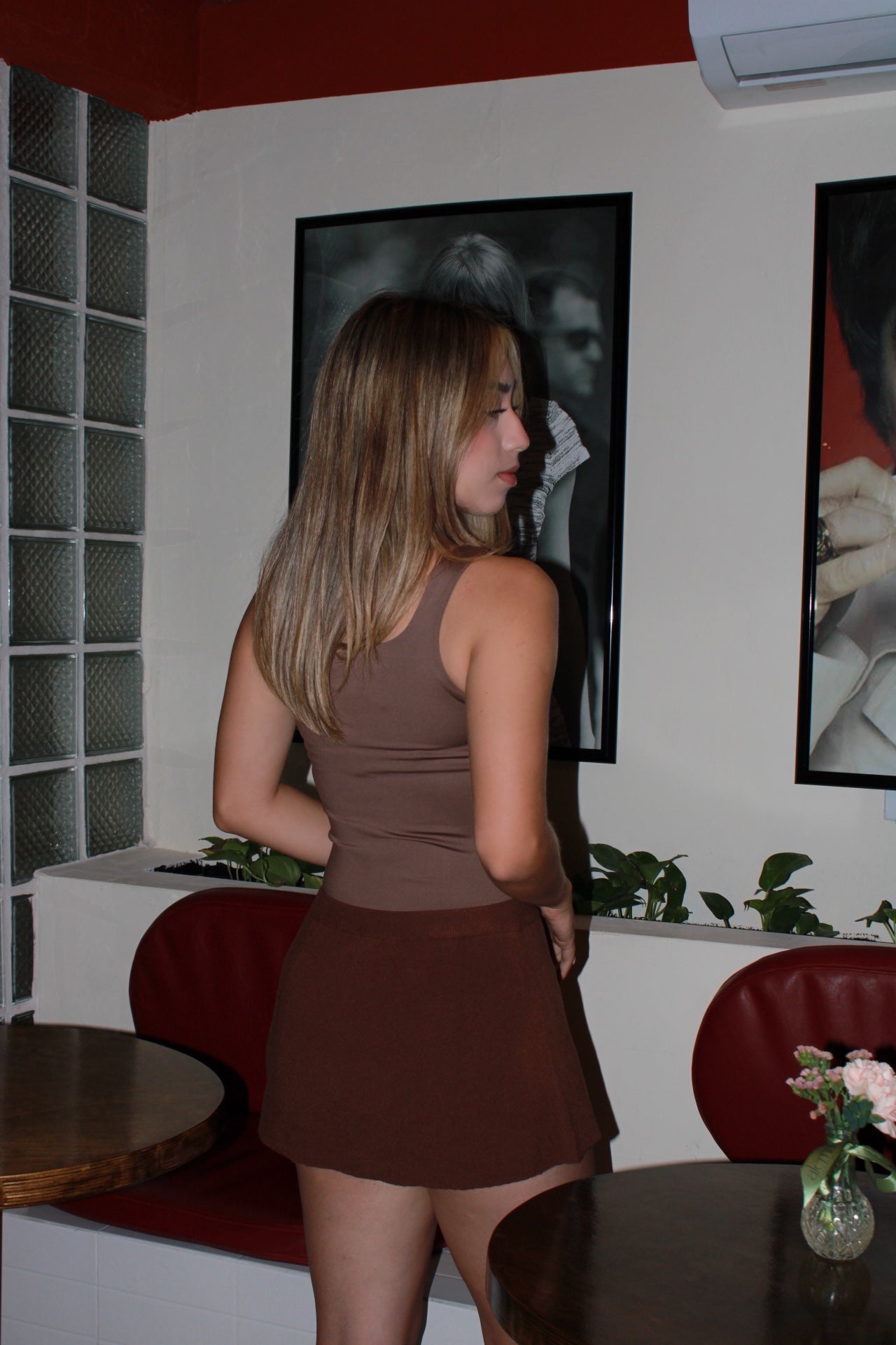 Pantiblusa café cuello redondo #11416