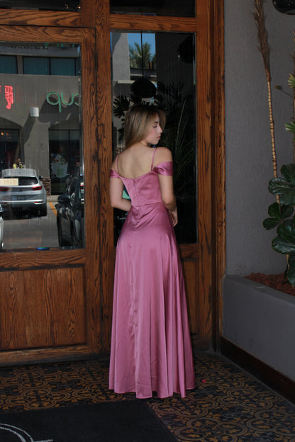Vestido de noche rosa viejo #11229