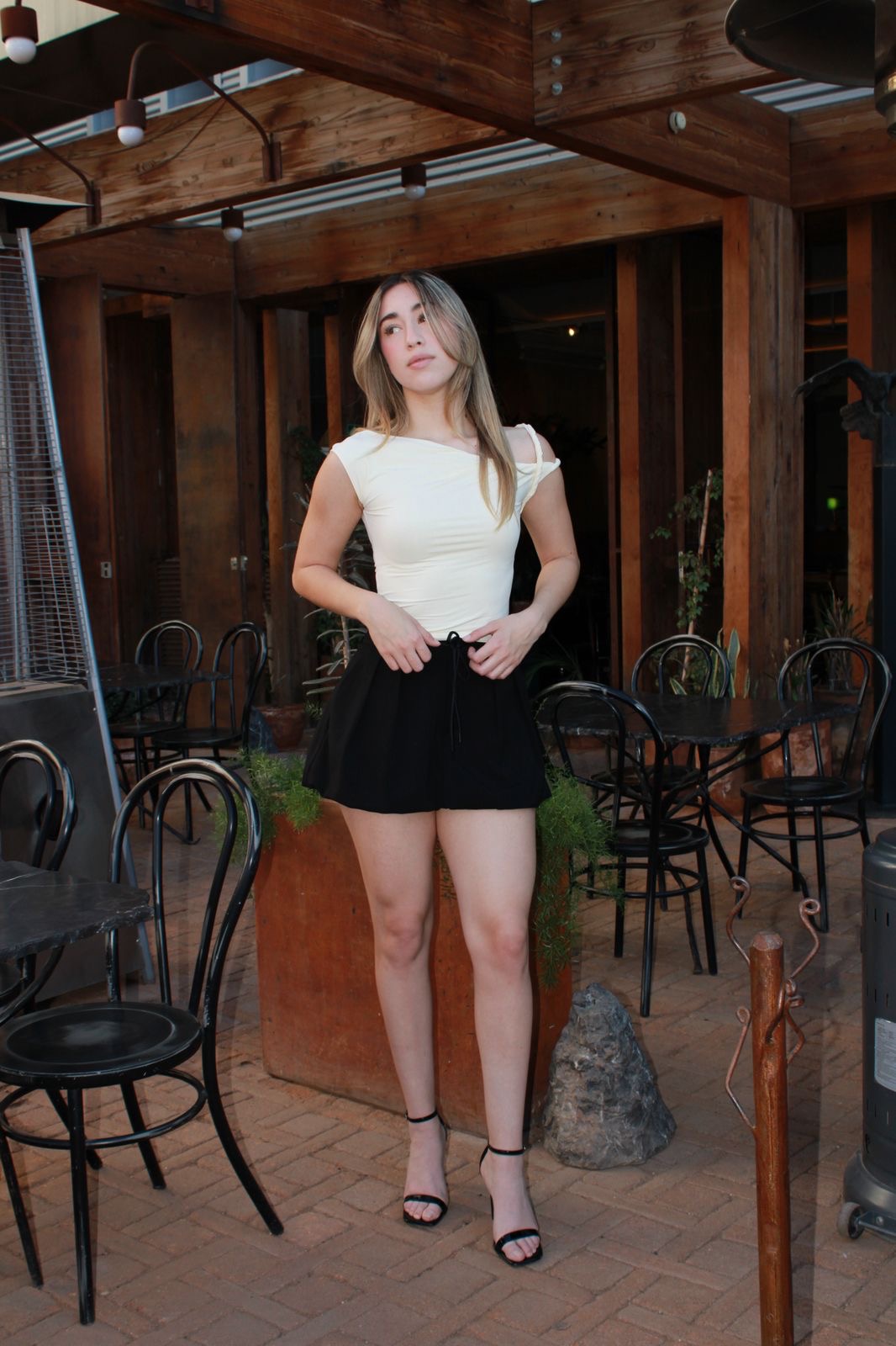 Falda, Short, color negro #10971