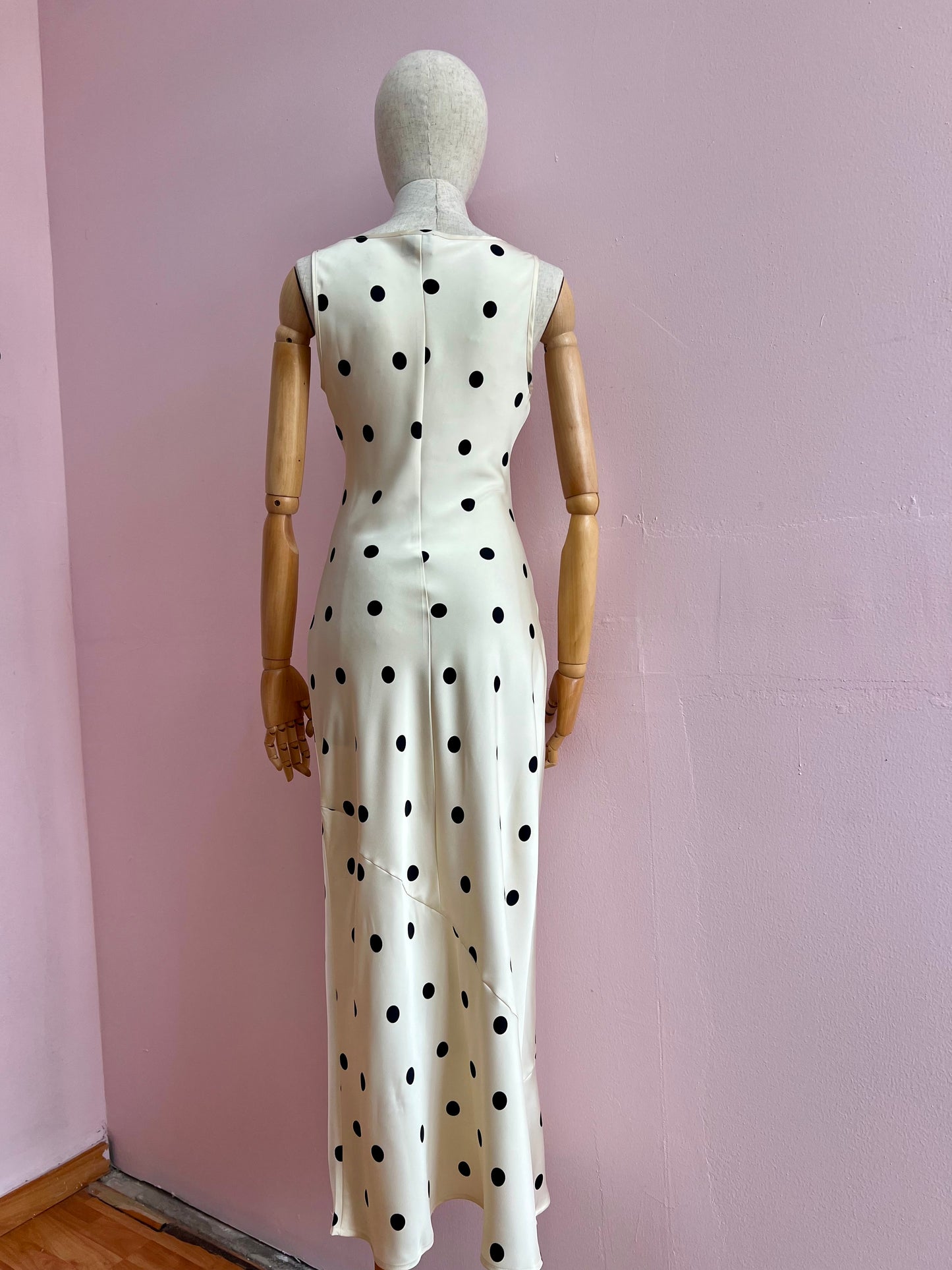 Vestido blanco, polka Dots #11931￼