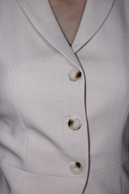 Chaleco color crema largo #11376