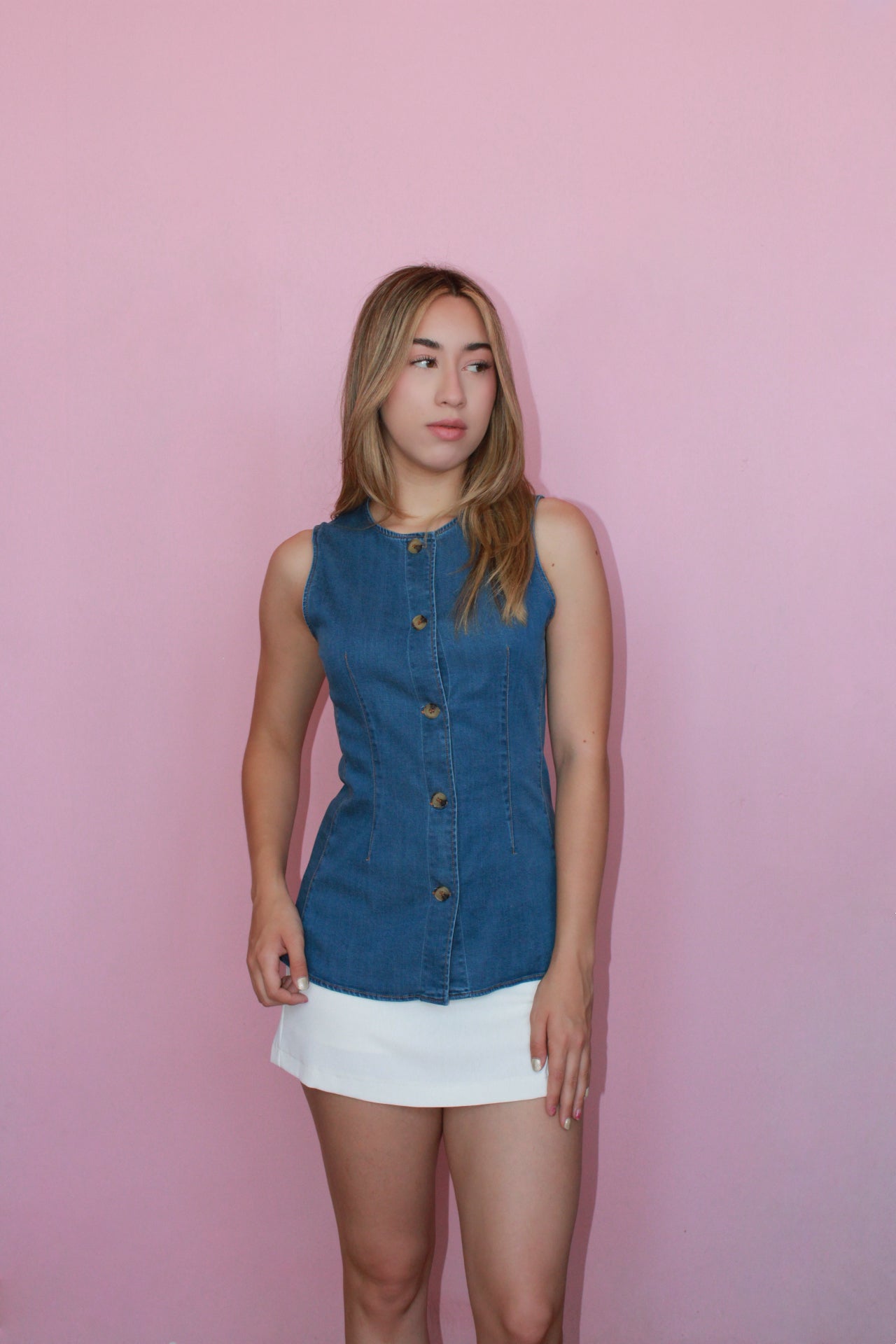 Chaleco de mezclilla con stretch #11356