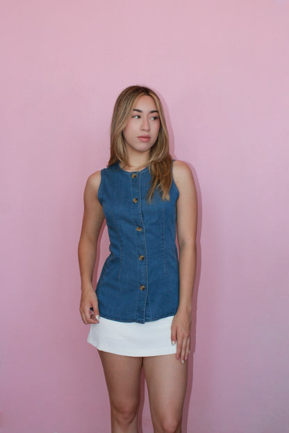 Chaleco de mezclilla con stretch #11356