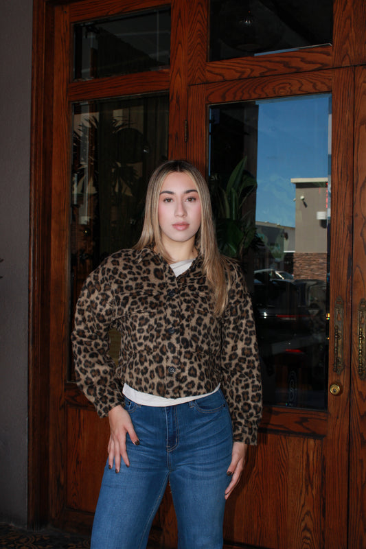 Chamarra animal print corta #11451