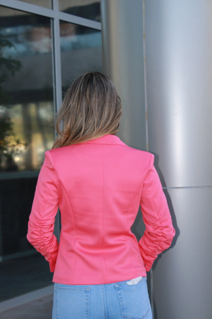 Blazer rosa coral #11113
