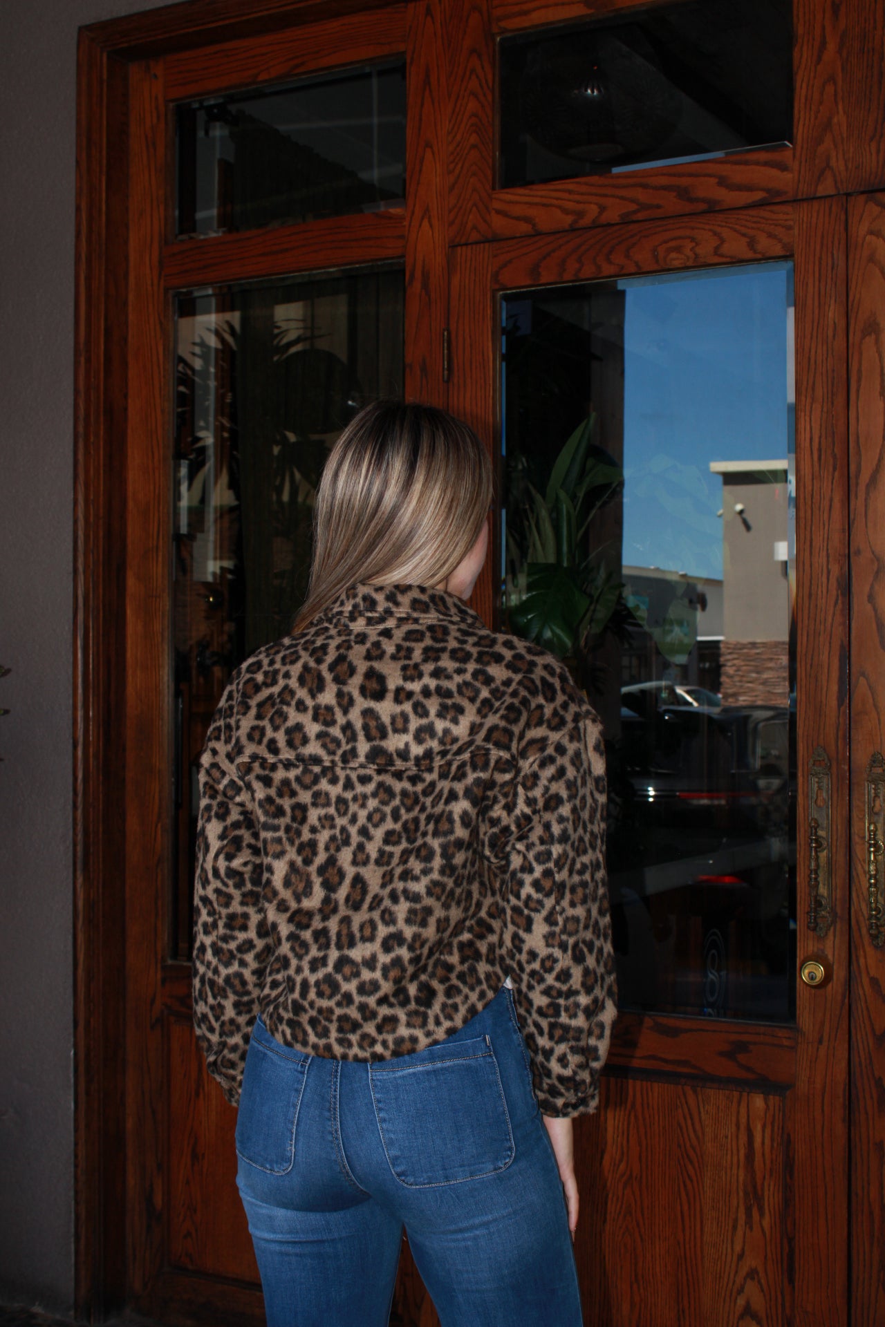 Chamarra animal print corta #11451