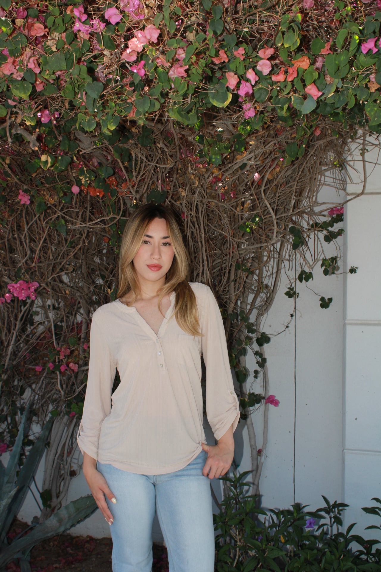 Camisa, beige Plus #11228