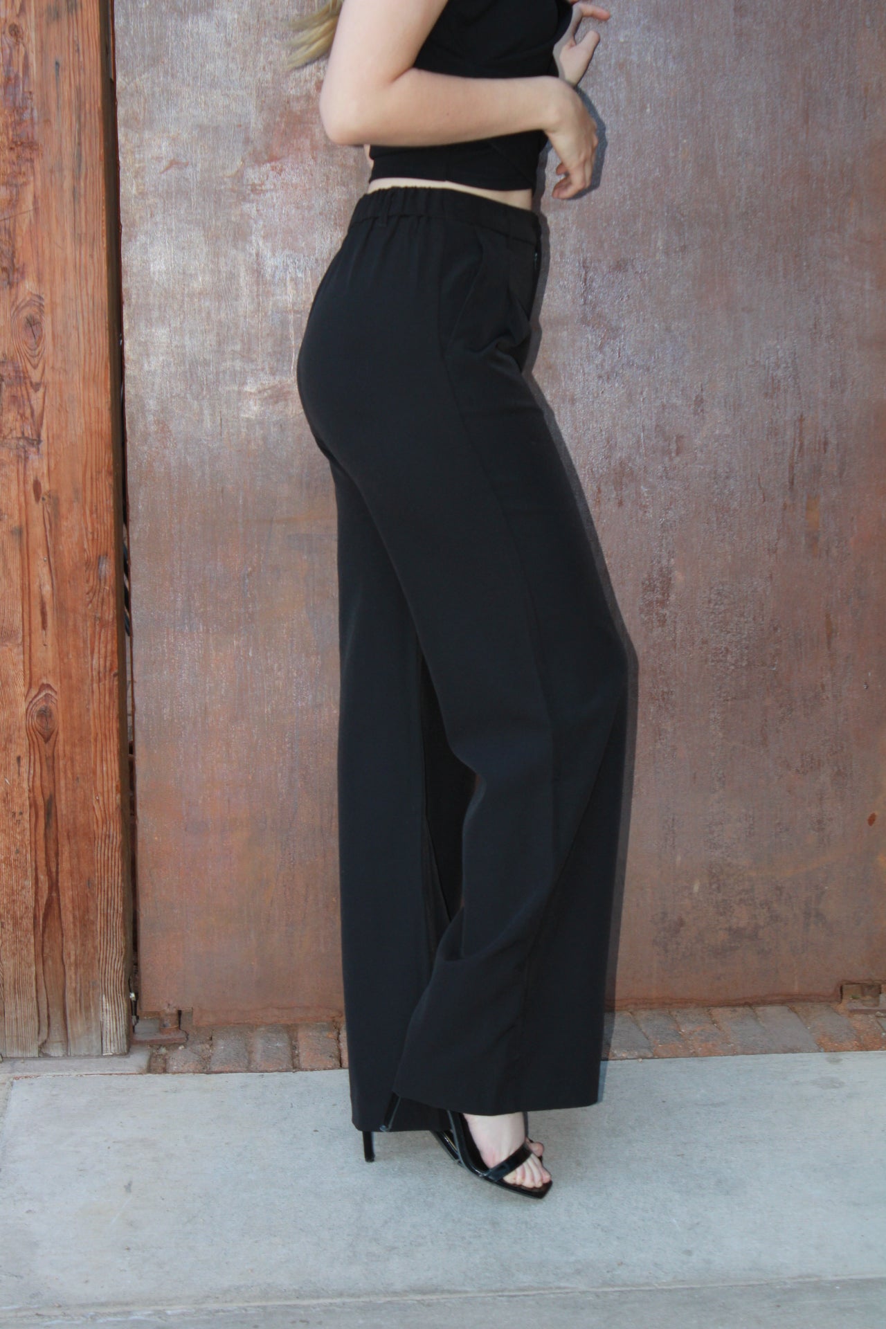 Pantalón de vestir negro #10978