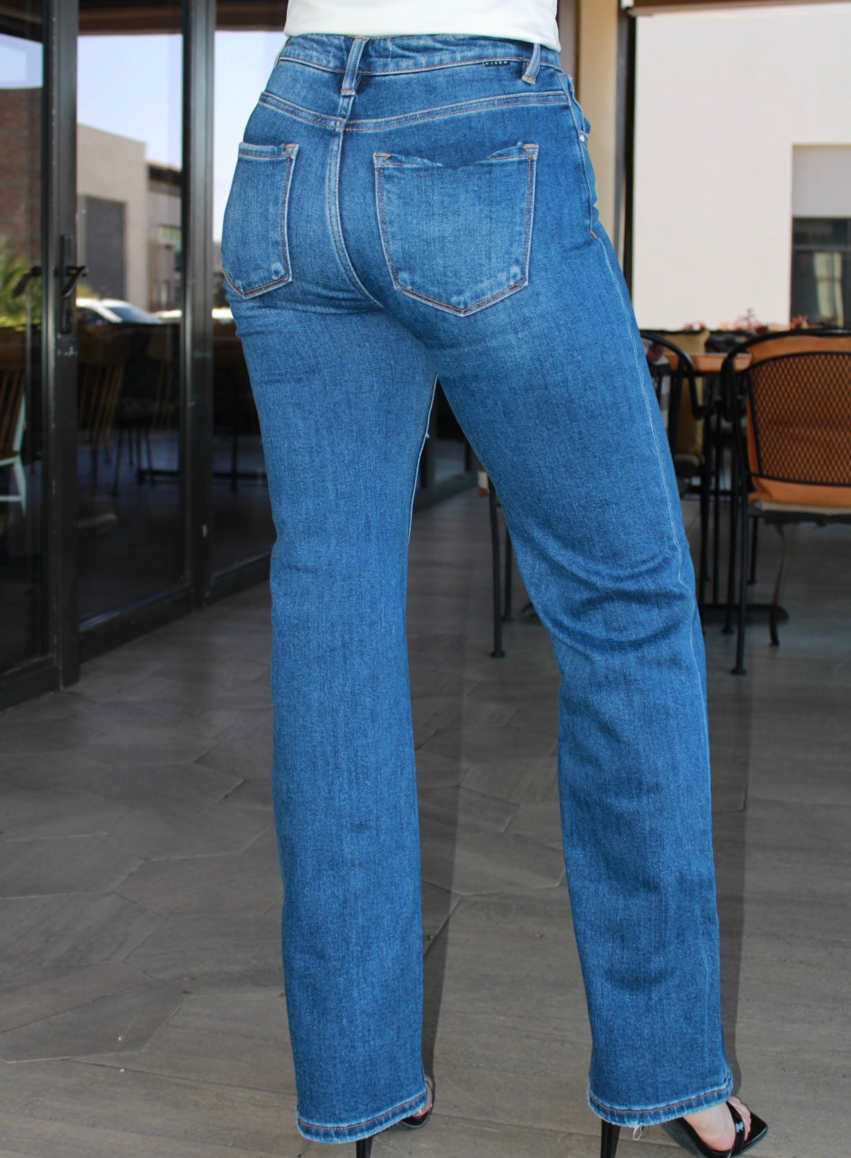 Jeans azul oscuro rectos #11301