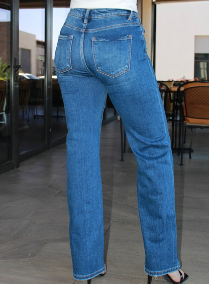 Jeans azul oscuro rectos #11301