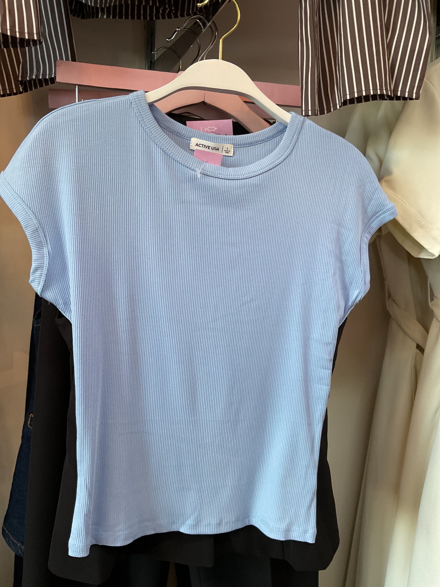 Blusa básica azul bebé #11793