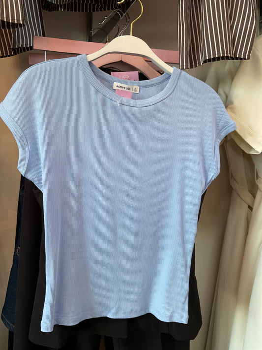 Blusa básica azul bebé #11793