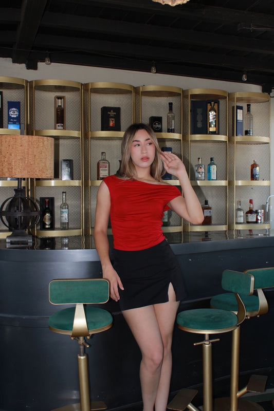 Blusa roja, Off Shoulder  #11398￼