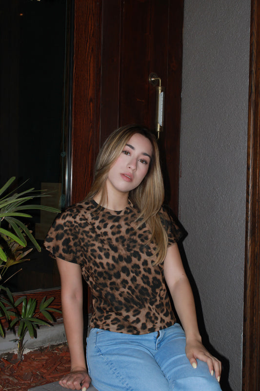 Blusa básica animal print #11251