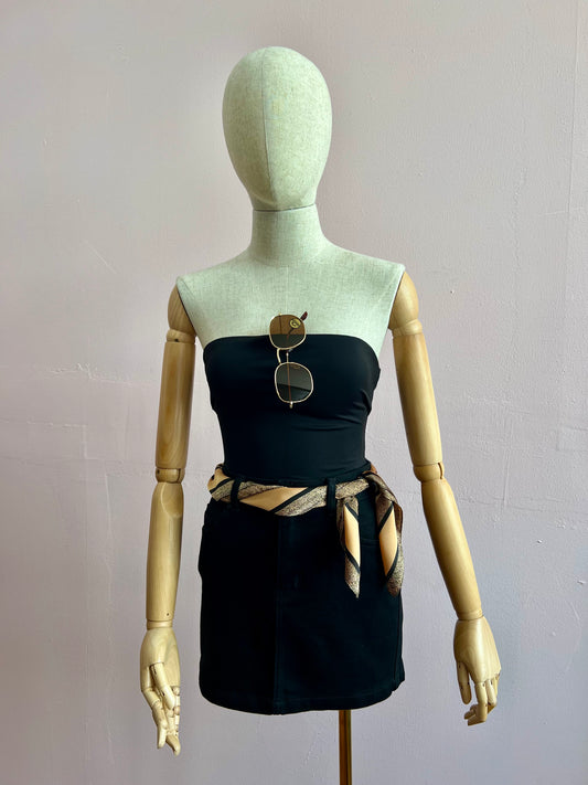 Blusa negra straple #11933￼