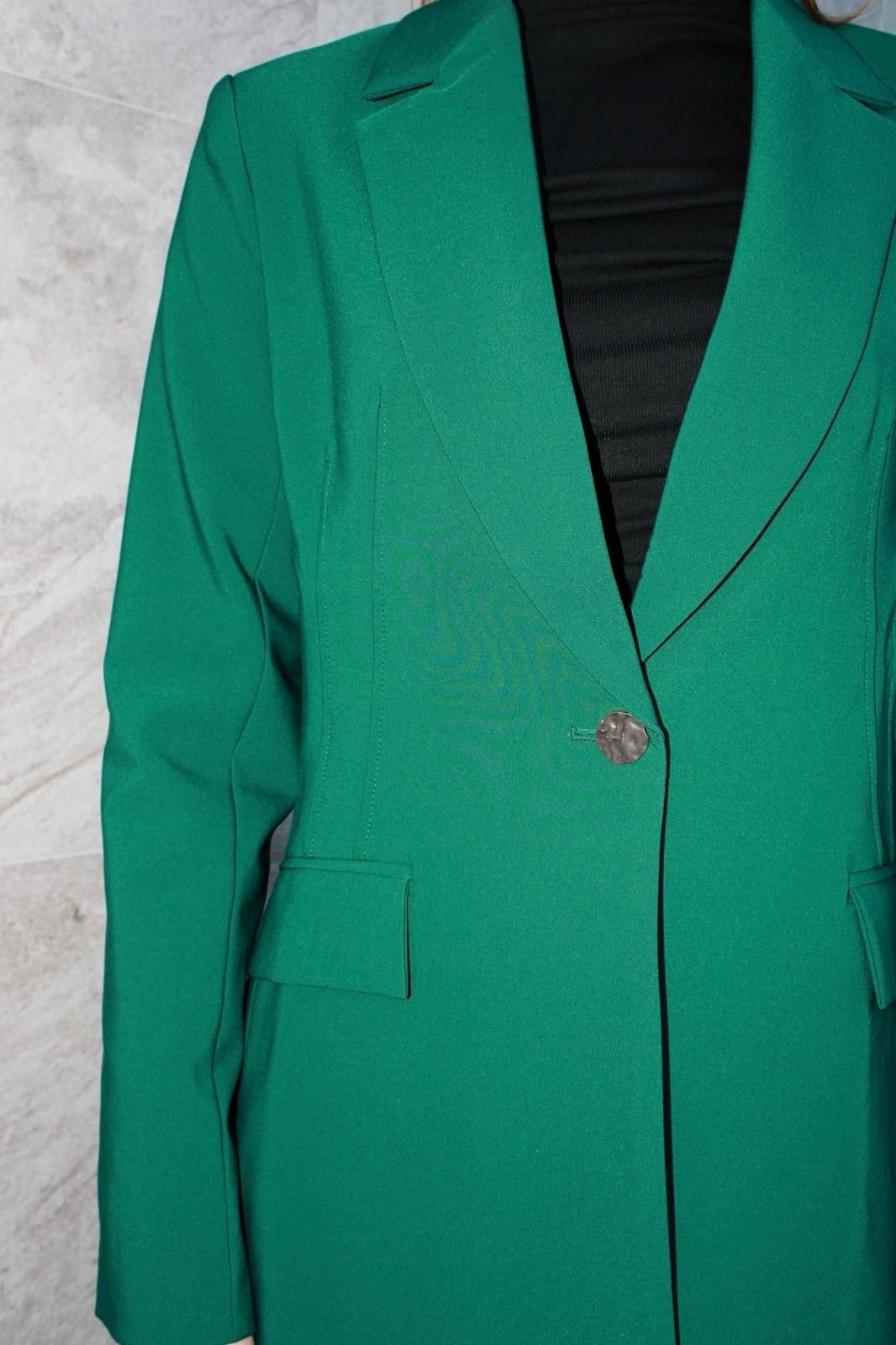 Traje verde oscuro de pantalón y saco #11586