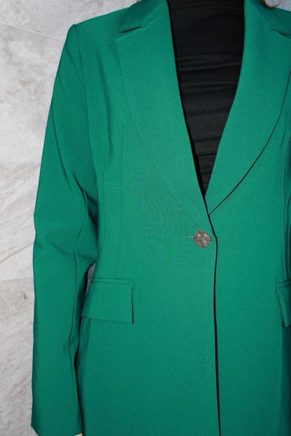 Traje verde oscuro de pantalón y saco #11586