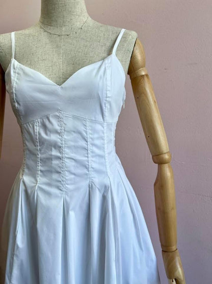 Vestido de tirantes blanco #11939￼