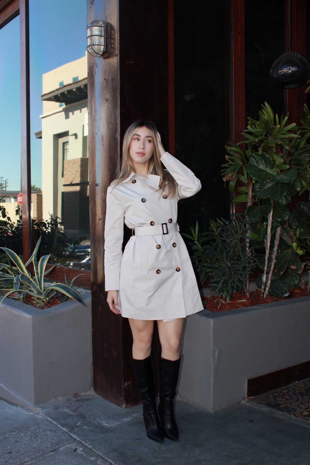 Gabardina crema #11566