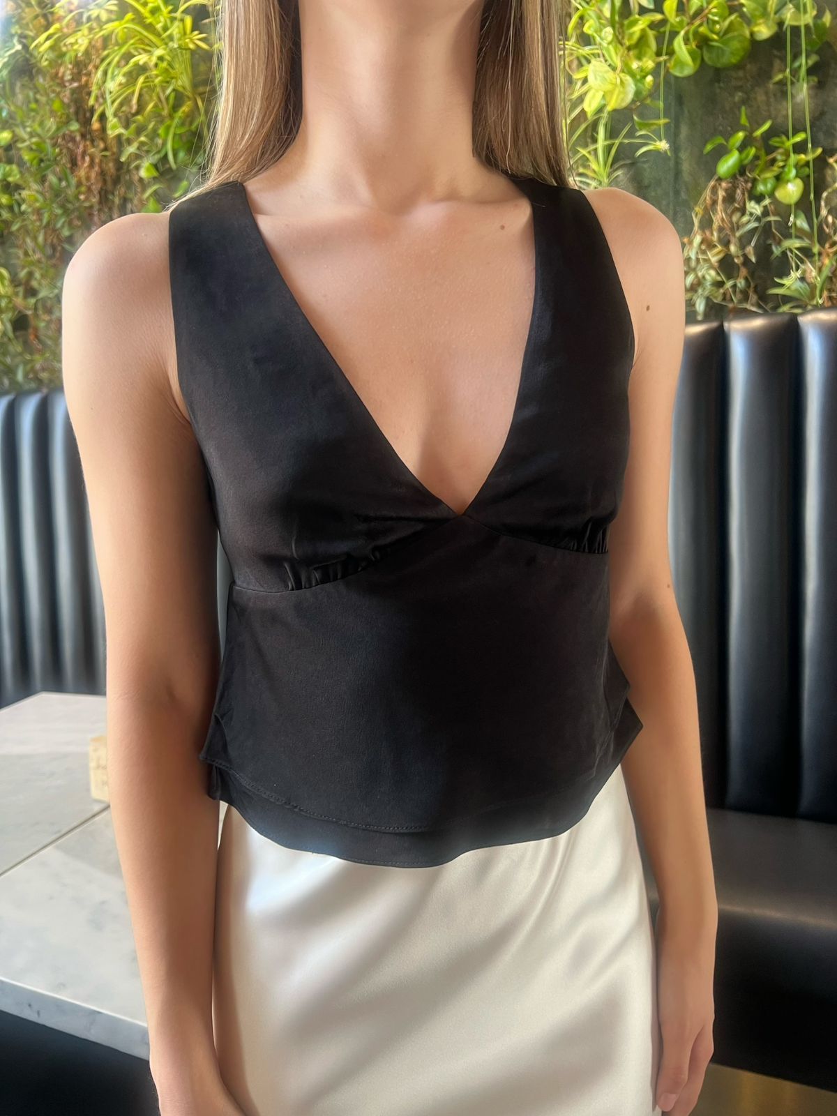 Blusa negra de tirantes #11839￼