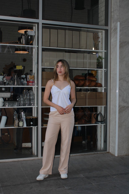 Blusa tirantes c encajito blanca #11107